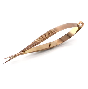 Tijeras para cejas de primavera Tijeras de seguridad de acero inoxidable para cejas y pestañas Tijeras para pestañas de cejas de alta calidad - Product Image 1