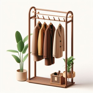 Retro Inspired Wooden <b>Coat</b> Rack Stand Functional Entryway and Hallway Organizer Sophisticated <b>Storage</b> Solution - Product Image 4