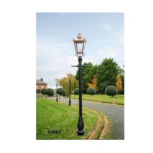 โคมไฟเหล็กหล่อใช้พลังงานแสงอาทิตย์ใช้กลางแจ้งไฟถนนแนววินเทจสำหรับสนามหญ้าลานบ้านทางเดินในสวน - Product Image 2