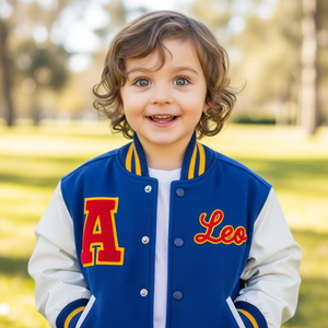 Veste de baseball pour enfants personnalisable avec nom et initiales - Product Image 5