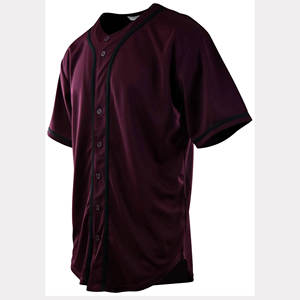 Maillots de baseball noirs brodés avec logo personnalisé, bordure rose, rayures fines, taille grande pour hommes - Product Image 3