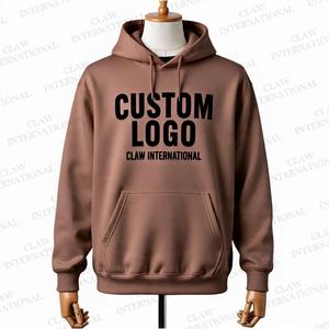 Venta al por mayor personalizado hombres pulóver sudaderas con capucha de secado rápido de gran tamaño de algodón Streetwear con diseño de patrón sólido - Product Image 4