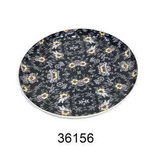 ถาดเสิร์ฟอาหารทำจากไม้ธรรมชาติถาดเสิร์ฟอาหาร15.5นิ้วเคลือบสีดำ - Product Image 1