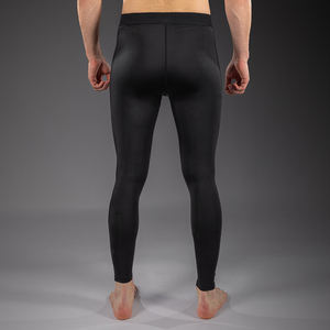 Leggings de sport longs pour hommes, noirs, de compression MMA, avec ceinture à motif, pour grappling, BJJ, boxe, fitness, entraînement - Product Image 6