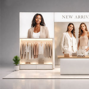 Stand de Exhibición para Ferias Comerciales de Ropa de 10 x 20 pies con Caja de Luz, Fondo y Estante - Product Image 2