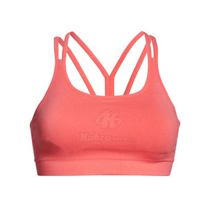 Sujetador Deportivo de Alta Calidad para Mujer, con Gran Soporte, Ecológico, con Relleno Extraíble, Spandex/Poliéster, Sin Costuras, Transpirable, para Fitness - Product Image 1