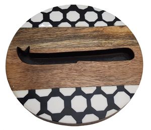 Tabla de cortar de madera y piedra de mármol de diseño de lujo, artículos de cocina de Hotel para la mejor venta, tabla de queso creativa para picar - Product Image 5