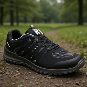 Zapatos de Seguridad con Cordones # 43 #   Parte Superior de Cuero Genuino #   Negro/Gris #   S1P SRC ESD <span class=keywords><strong>PES</strong></span> RUNNEX #   Protección de Fábrica - Product Image 3