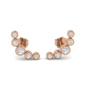 Elegantes Pendientes de Diamantes Redondos de 0.30 Ct, Diamantes Cultivados en Laboratorio en Platino, para Bodas, Compromisos y Fiestas - Product Image 3
