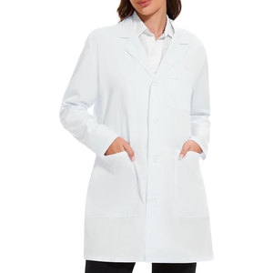 Unisex Hospital Lab <b>Coat</b> Breathable Cotton Fabric Durable <b>Stitching</b> Needle Detection Seamless Fusing Customized - Product Image 1