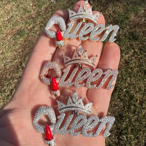 Hip Hop Jewelry <b>Necklace</b> Pendant Custom Luxury Iced Out VVS Moissanite 925 Sterling <b>Silver</b> Pendant Wholesale - Product Image 4