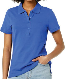 100% coton hommes et femmes à manches courtes pour polos anti-rides affaires coupe décontractée avec col à pointe piquée léopard - Product Image 4