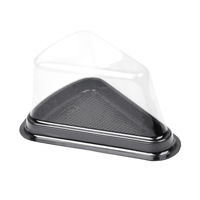 Boîte à gâteau triangulaire transparente en PET, emballage jetable pour tranches de gâteau, pour boulangerie et desserts