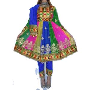 ชุดเดรส kuchi แบบอัฟกานิสถานชุดเดรสชนเผ่าวินเทจแบบชนเผ่าเดรสสีสดใสแบบดั้งเดิมของอัฟกานิสถาน/ปากีสถาน - Product Image 1