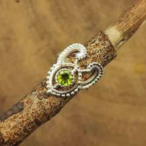 สง่างามโบโฮ925เงินสเตอร์ลิงแหวนหมั้นค็อกเทลทำจากช่างฝีมือประดับเพชรเพอริดอทเครื่องประดับดีไซน์หรูหรา - Product Image 1