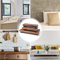 Piédestal en bois écologique Riser Home Office Kitchen Wood Footed Stand Porte-savon Support pour plantes Idée cadeau élégante