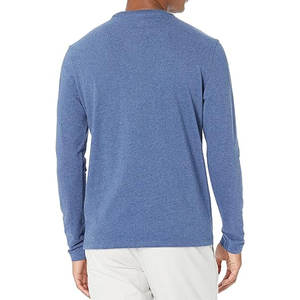 เสื้อยืดมีกระเป๋าแขนยาวเฮเทอร์สีฟ้าแปซิฟิกสีฟ้าว่างเปล่าและสีผสมดีไซน์ใหม่ - Product Image 3