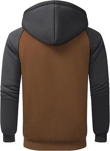 Sudaderas Casuales de Invierno para Hombre, Color Sólido, 100% Algodón, Felpa, Corte Regular, Transpirables, Ecológicas, de Secado Rápido, con Bolsillos, a la Moda - Product Image 5