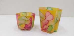 Bougie votive en verre avec couvercle en verre coloré au laser pour usage décoratif pour toutes les occasions Ambiance Autumn Candlabra Votive - Product Image 2