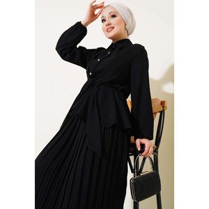 ชุด2ชิ้นผูกเอวยางยืดสีดำ - Product Image 1