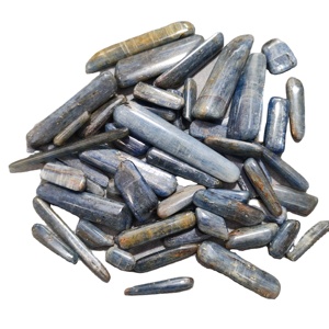 Piedra preciosa suelta de cianita azul Natural 100% al por mayor, piedras caídas de cianita pulidas pulsera curativa caída piedra de cuentas de cianita - Product Image 4