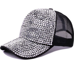 Casquette Trucker Unisexe Broderie Personnalisée Strass Boucle Métallique Réglable Coton 100% Maille Tendance Décontractée Extérieur Vente Chaude - Product Image 6