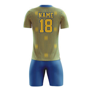 Vêtements de sport, uniformes de football personnalisés les plus vendus, unisexes, prix d'usine, logo personnalisé, uniforme de football 100% polyester respirant - Product Image 2