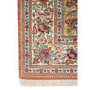 พรมไหมถักมือสีเขียว Gulmarg Pae-6445 คุณภาพสูง ลายดอกไม้ รูปทรงสี่เหลี่ยมผืนผ้า ผลิตจากวิสโคสโพลีเอสเตอร์ สำหรับใช้ในบ้าน ห้องนั่งเล่น ห้องนอน - Product Image 4