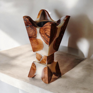 Quemador de Incienso de Madera de Acacia y Resina Epoxi Aromática para el Hogar y la Tienda - Product Image 1