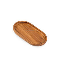 100% plateau de service en bois naturel de qualité supérieure plateau décoratif de forme ovale pour un usage domestique et élégant plateau de service de nourriture