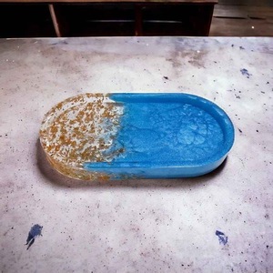 Resin Decorative <b>Tray</b> in Multiple Colors Cosmetic Organizer Home Decor Oval Resin <b>Tray</b> Vanity <b>Tray</b> High Quality - Product Image 4