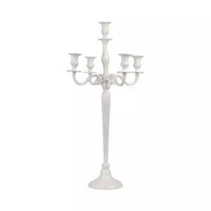 Attractive Design Shiny <b>Silver</b> Finished Metal Aluminum 5 Arm Candelabra Wedding Table Decorate <b>Candle</b> <b>Holder</b> Home Table Decorate - Product Image 6