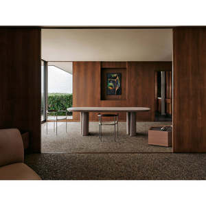 Minimalist Design Fragment Dining <b>Table</b> Convertible <b>Extendable</b> Oval Wooden Set with Stable Assembled Features for Home Use - Product Image 3