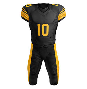 High Quality American Football Uniform Sets <b>Heat</b>-Transfer Printed Jerseys for Adults 100% Polyester Breathable Use for Sports - Product Image 1