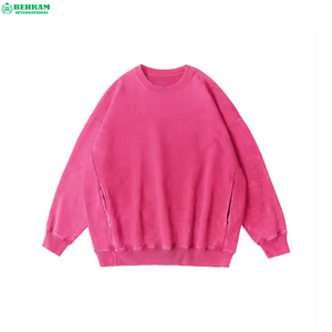 New Fashion <b>Men's</b> Sweatshirts Spring Autumn Casual Wear Sweatshirt Tops Solid Color Pullover <b>Jumper</b> Acid washed - Product Image 4