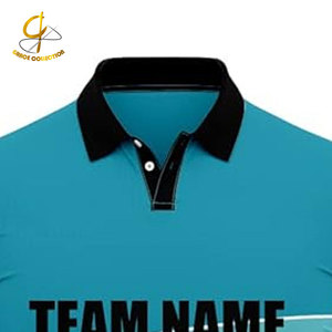 Half Sleeve Breathable 100% Cotton Casual Sport Wear Men's Cricket Jersey Shirts Solid Digital Print Comfortable Fit - Product Image 4