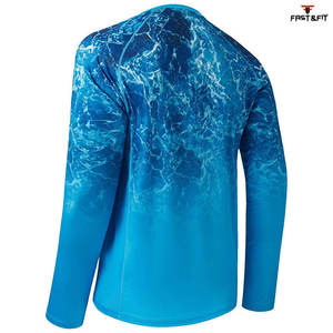 Vêtements de pêche de protection solaire de conception par sublimation T-shirts de pêche légers de haute qualité pour hommes à vendre - Product Image 2