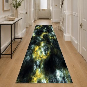 RUGS DEPOT LXDP-0562 Wholesale Black Charcoal Contemporary Geometric Digital Printed Machine Washable Chenille Area Rug Non <b>Slip</b> - Product Image 5