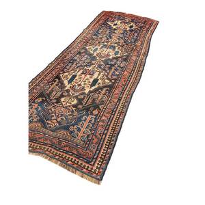 Aalam <b>Blue</b> Hand Knotted Wool Rugs Geometric Pattern for Home Decor-Paem-32 - Product Image 2