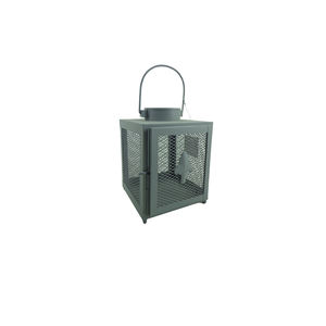 Juego decorativo de jardín de 2 farolillos colgantes de Metal portavelas de lavado blanco para decoración del hogar hecho a mano a granel - Product Image 6