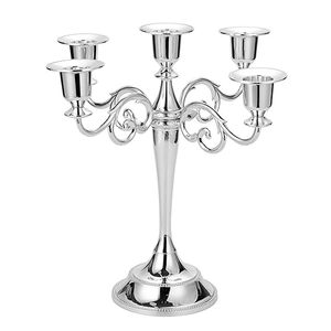 Portavelas de aluminio texturizado de estilo clásico para la configuración romántica de la Mesa de la cena de Navidad y la decoración del evento de la boda - Product Image 2