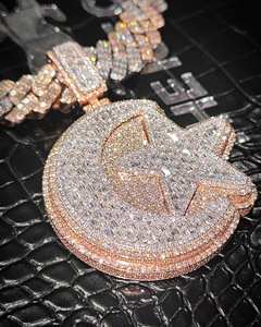 Personalizado de los hombres 3D brillante Buss joyería VVS Moissanite Pass Diamond Tester Iced out Plated 3D bola colgante encanto - Product Image 3