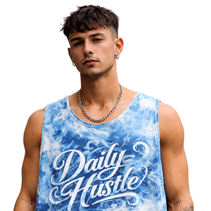 Camiseta sin Mangas para Hombre, Azul Sólido, Spandex/Poliéster, Estilo Urbano Moderno, Transpirable, de Secado Rápido, para Uso Diario - Product Image 3