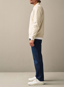 High Street Custom Dark Blue Straight Jeans para hombre Suavizante de exportación de alta calidad Color al por mayor Calidad de Exportación personalizada - Product Image 4