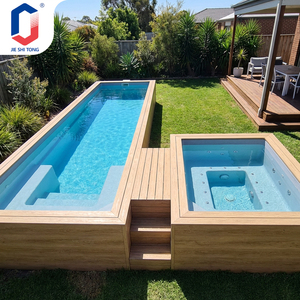 UV Resistant Prefabricated Outdoor Container Swimming <b>Pool</b> Small Corner Combo Above Ground <b>Pool</b> - Product Image 1