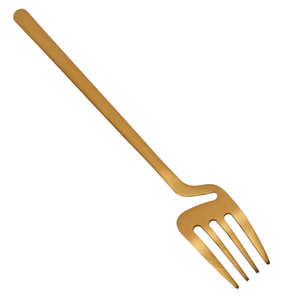 Ensemble de 6 fourchettes réutilisables en métal de qualité supérieure au design unique pour une expérience culinaire de luxe - Product Image 4