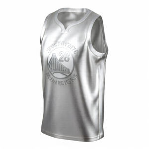Vente en gros Fabricant de haute qualité Numéro personnalisé Nom Blanc Hommes Femmes 100% Polyester Maillots de basket-ball respirants - Product Image 1
