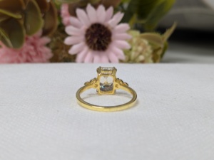 Lurba_Jewels Certified Moissanite Engagement <b>Ring</b> 14K Yellow Gold Wedding Proposal Promise <b>Ring</b> <b>for</b> Her Minimalist Jewelry - Product Image 5