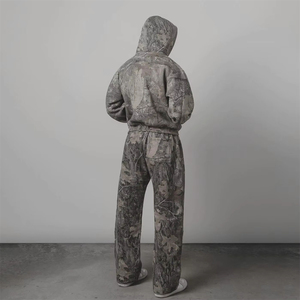 ชุดวอร์มลายพรางไซส์ใหญ่พิเศษสำหรับผู้ชายชุดวอร์มพิมพ์ลายต้นไม้ล่าสัตว์ - Product Image 2