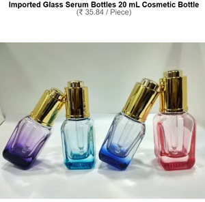 Flacon de sérum en verre importé 20 ml Cosmétique Fabriqué en Inde - Product Image 2